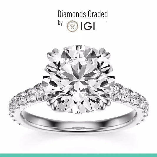 3 Carat Lab - Grown Diamond Engagement Ring in 14K White Gold - Future Jewelry