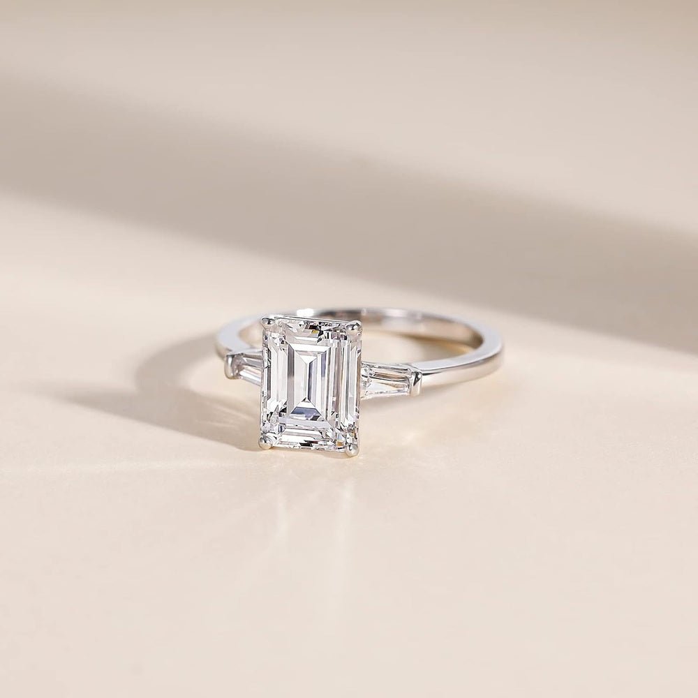 3 Carat Lab Grown Diamond Engagement Ring in Silver - Future Jewelry