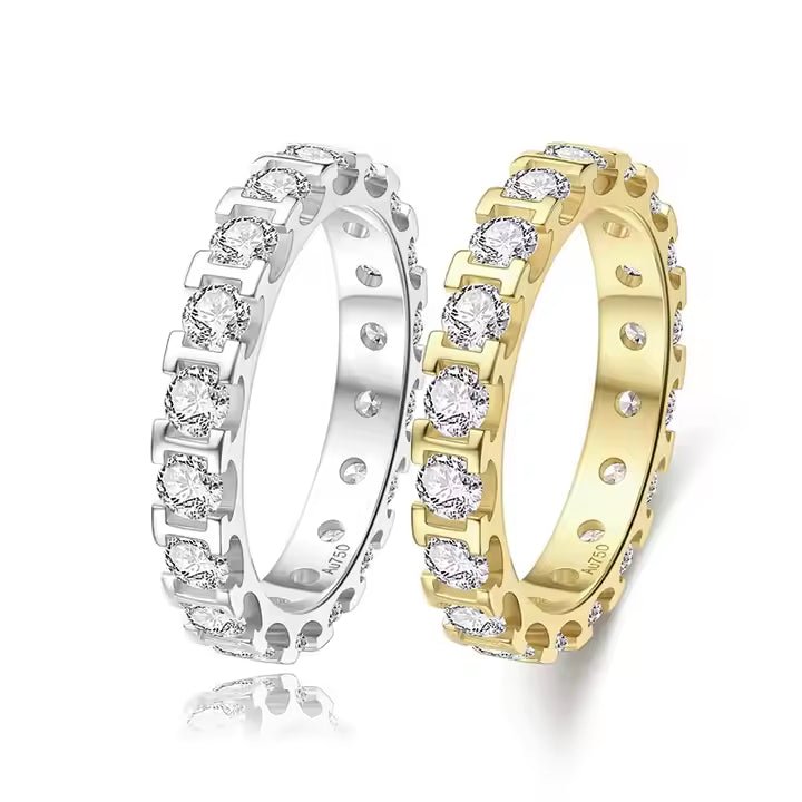 3 Carat Lab Grown Diamond Eternity Ring 18K Yellow Gold - Future Jewelry