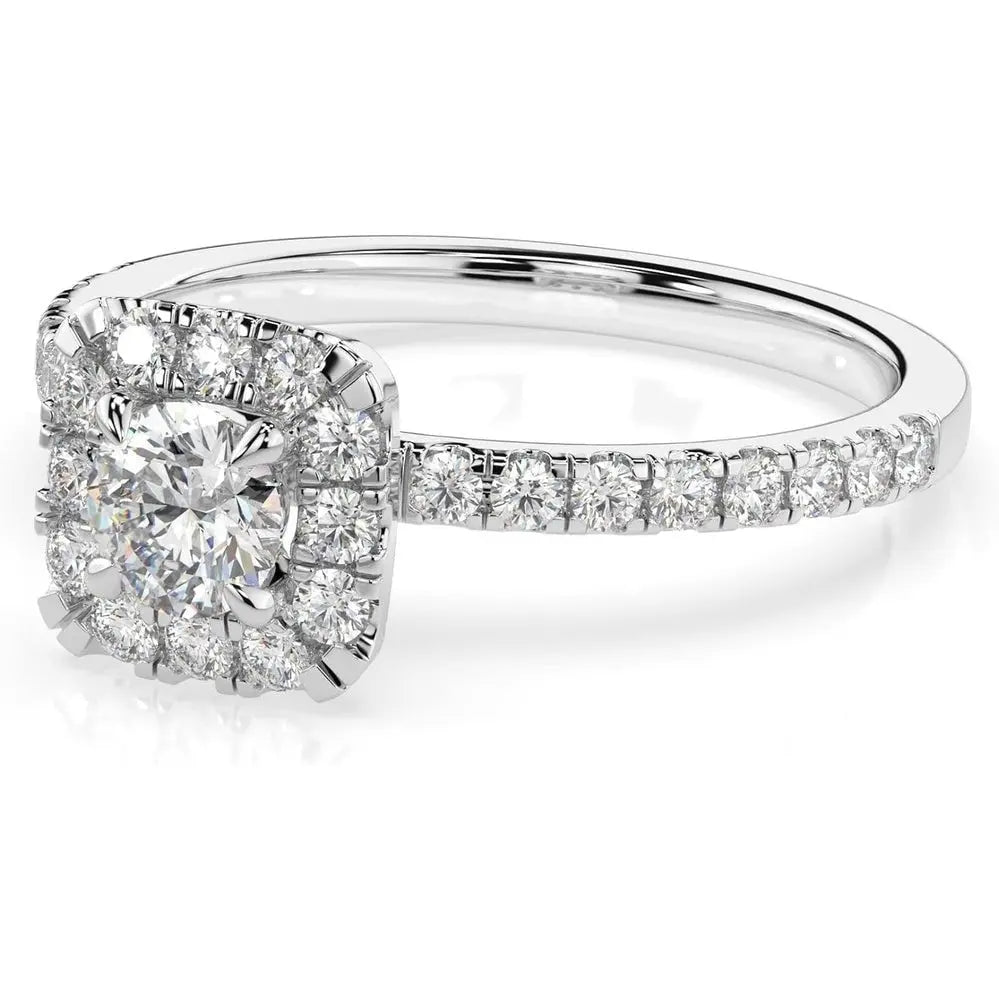3 Carat Lab Grown Diamond Halo Engagement Ring - Future Jewelry