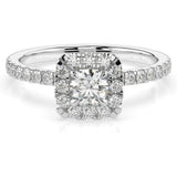 3 Carat Lab Grown Diamond Halo Engagement Ring
