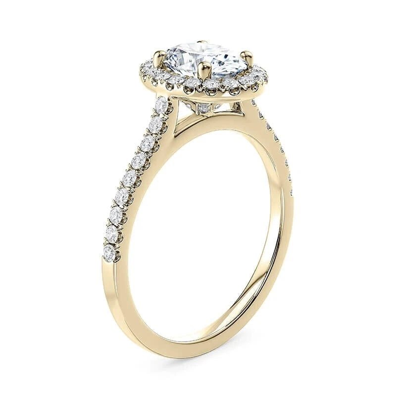 3 Carat Lab Grown Diamond Ring in 14K Yellow Gold - Future Jewelry
