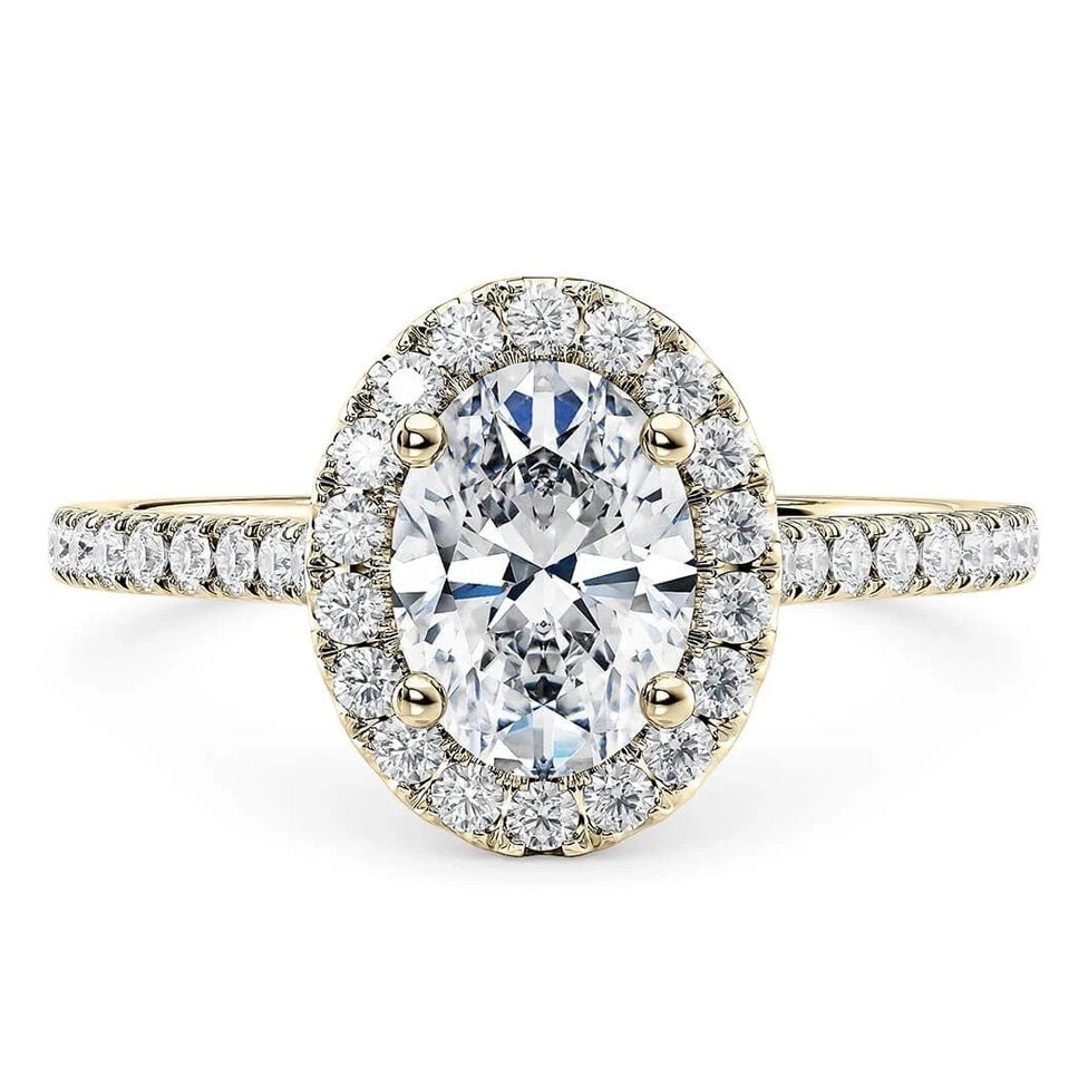 3 Carat Lab Grown Diamond Ring in 14K Yellow Gold - Future Jewelry