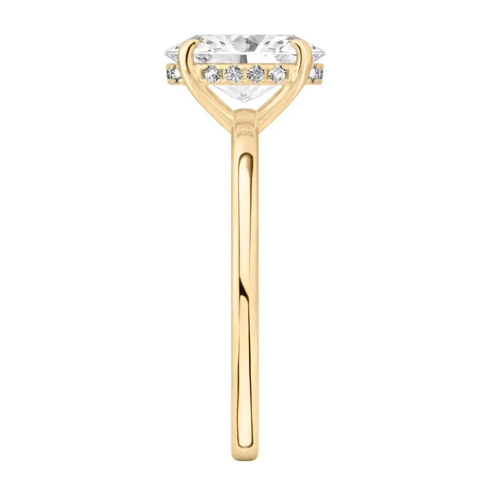 3 Carat Lab Grown Diamond Ring in 18K Yellow Gold - Future Jewelry