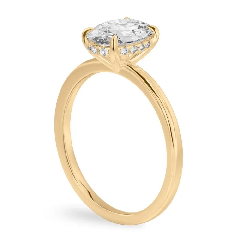 3 Carat Lab Grown Diamond Ring in 18K Yellow Gold - Future Jewelry