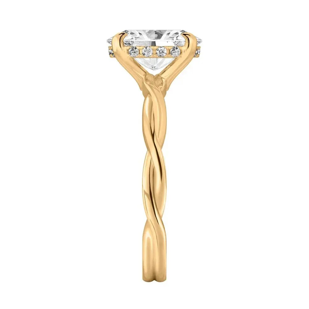 3 Carat Lab Grown Diamond Ring in 18K Yellow Gold - Future Jewelry