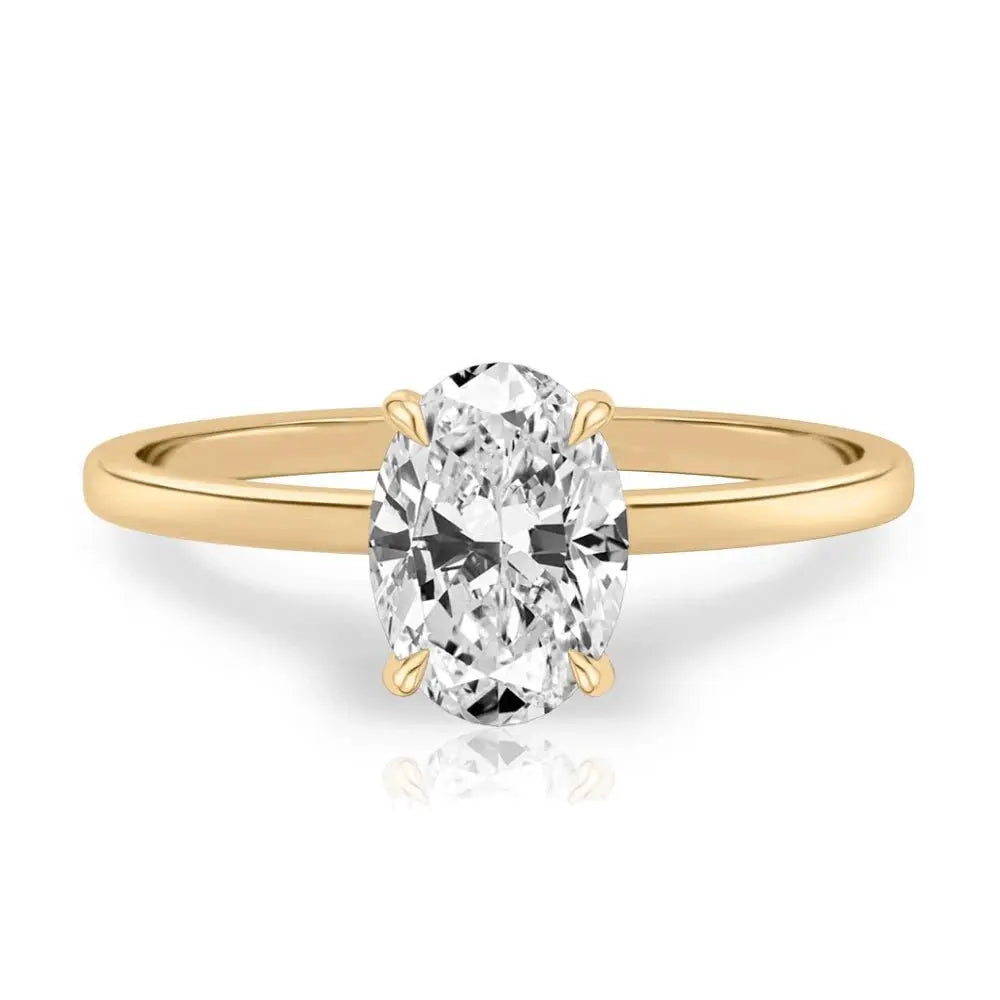 3 Carat Lab Grown Diamond Ring in 18K Yellow Gold - Future Jewelry