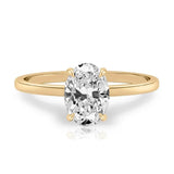 3 Carat Lab Grown Diamond Ring, 18K Yellow Gold