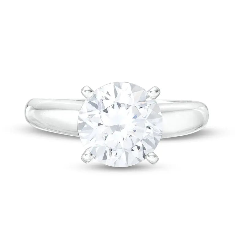3 Carat Lab Grown Diamond Solitaire Ring in 14K White Gold - Future Jewelry