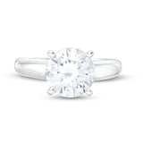 3 Carat Lab Grown Diamond Solitaire Ring, 14K White Gold
