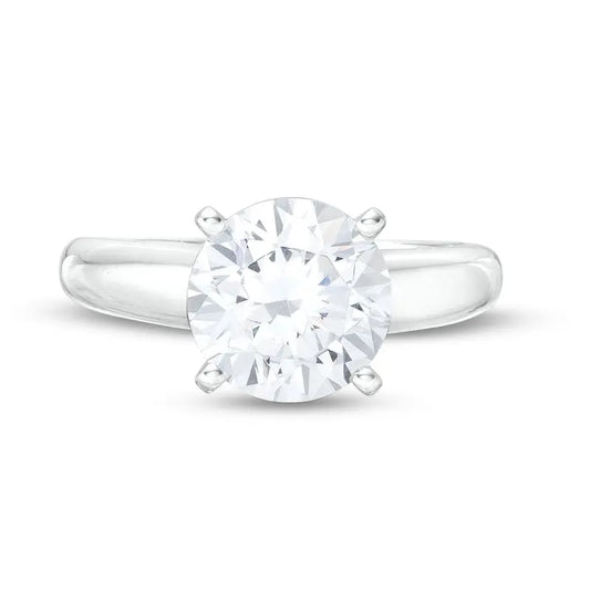 3 Carat Lab Grown Diamond Solitaire Ring in 14K White Gold - Future Jewelry