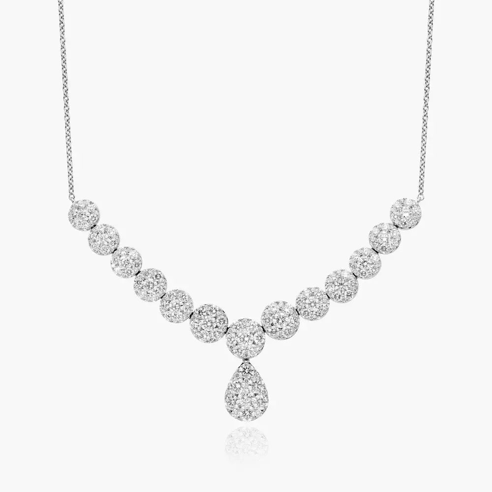 3 Carat Mirage Lab Grown Diamond Necklace in 14K White Gold - Future Jewelry