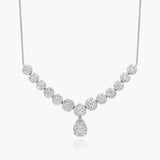 3 Carat Mirage Lab Grown Diamond Necklace, 14K White Gold