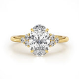 3 Carat Lab Grown Diamond Ring, 14K Yellow Gold