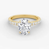 3 Carat Lab Grown Diamond Ring, 14K Yellow Gold