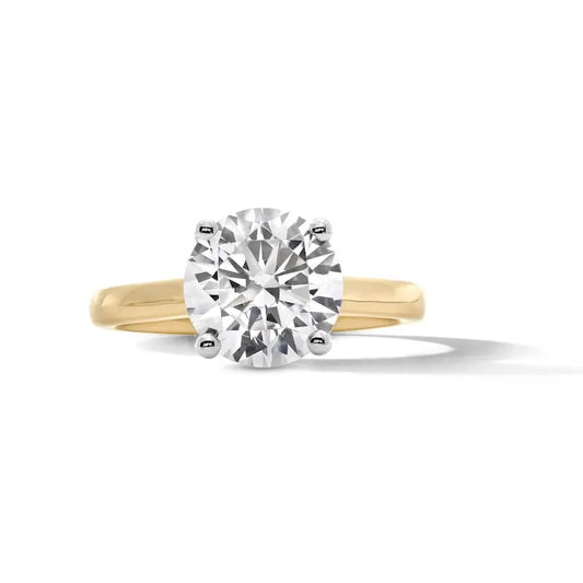 3 Carat Oval Lab Grown Diamond Solitaire Engagement Ring in 14K Yellow Gold - Future Jewelry