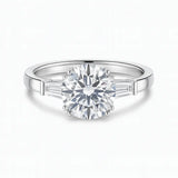 3 Carat Round Lab Grown Diamond Ring, 18K Yellow Gold, IGI Certified