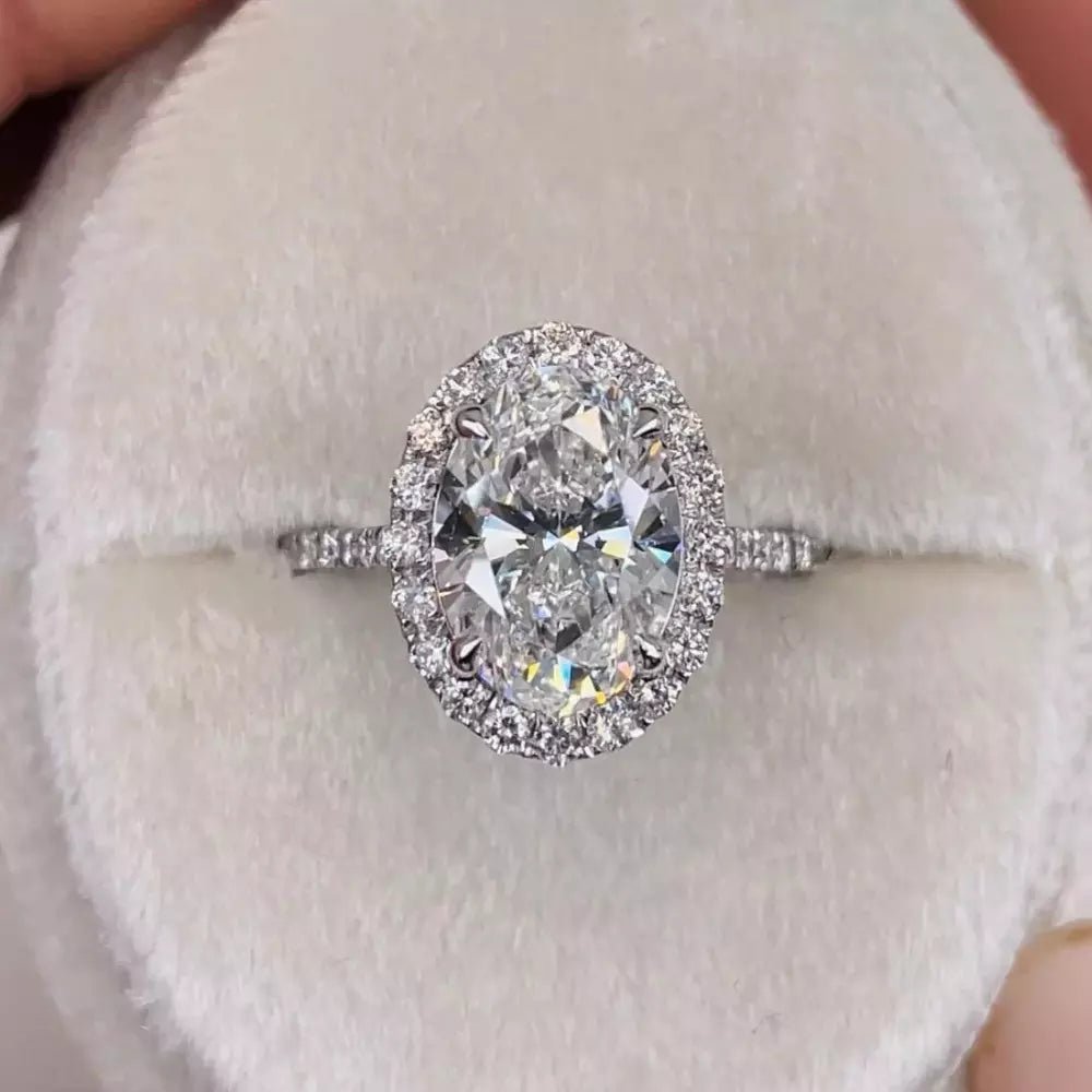 3.30 Carat Lab Grown Diamond Ring in 18K White Gold - Future Jewelry