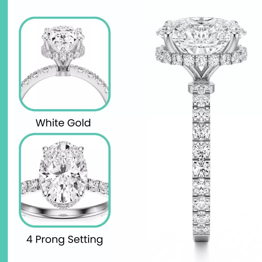 3.50 Carat Lab - Grown Diamond Engagement Ring in 14K White Gold - Future Jewelry