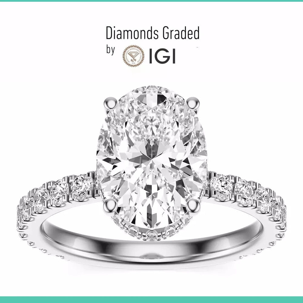 3.50 Carat Lab - Grown Diamond Engagement Ring in 14K White Gold - Future Jewelry