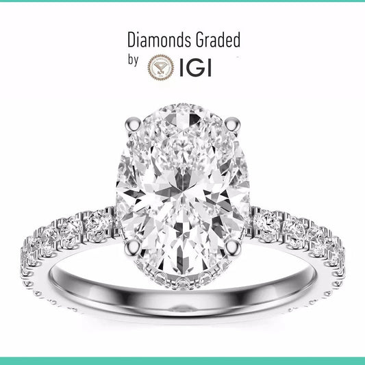 3.50 Carat Lab - Grown Diamond Engagement Ring in 14K White Gold - Future Jewelry