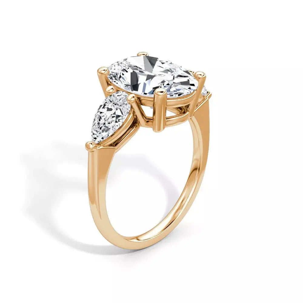 3.70 Carat Round Cut Lab Grown Diamond Engagement Ring in 14K White Gold - Future Jewelry