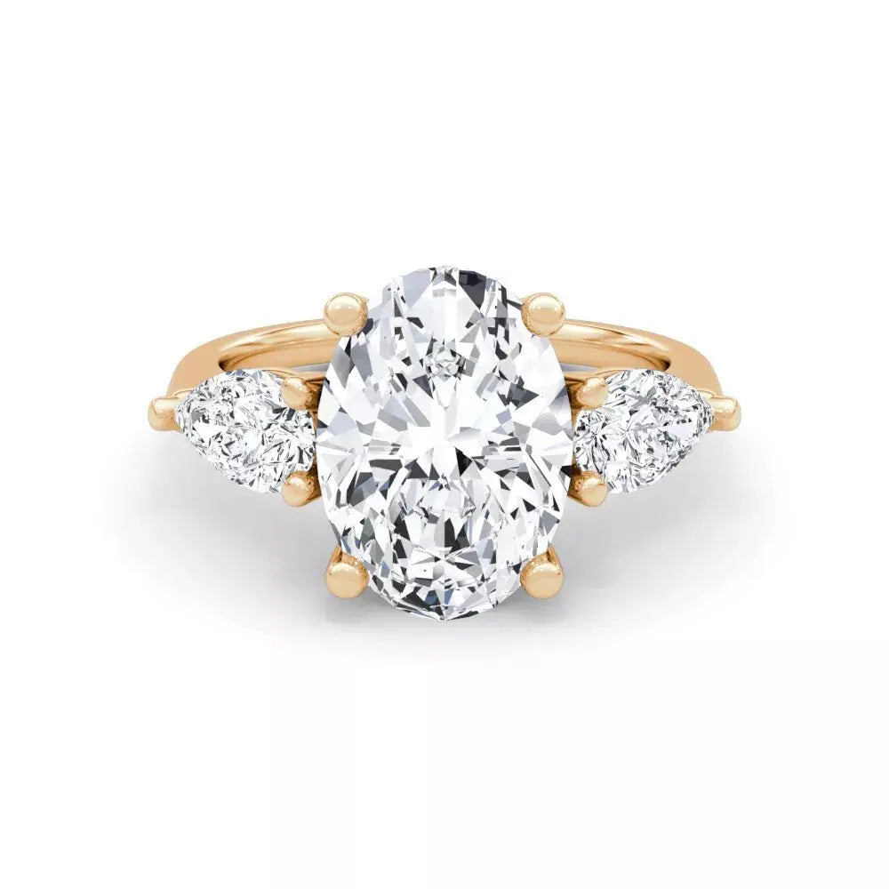 3.70 Carat Round Cut Lab Grown Diamond Engagement Ring in 14K White Gold - Future Jewelry