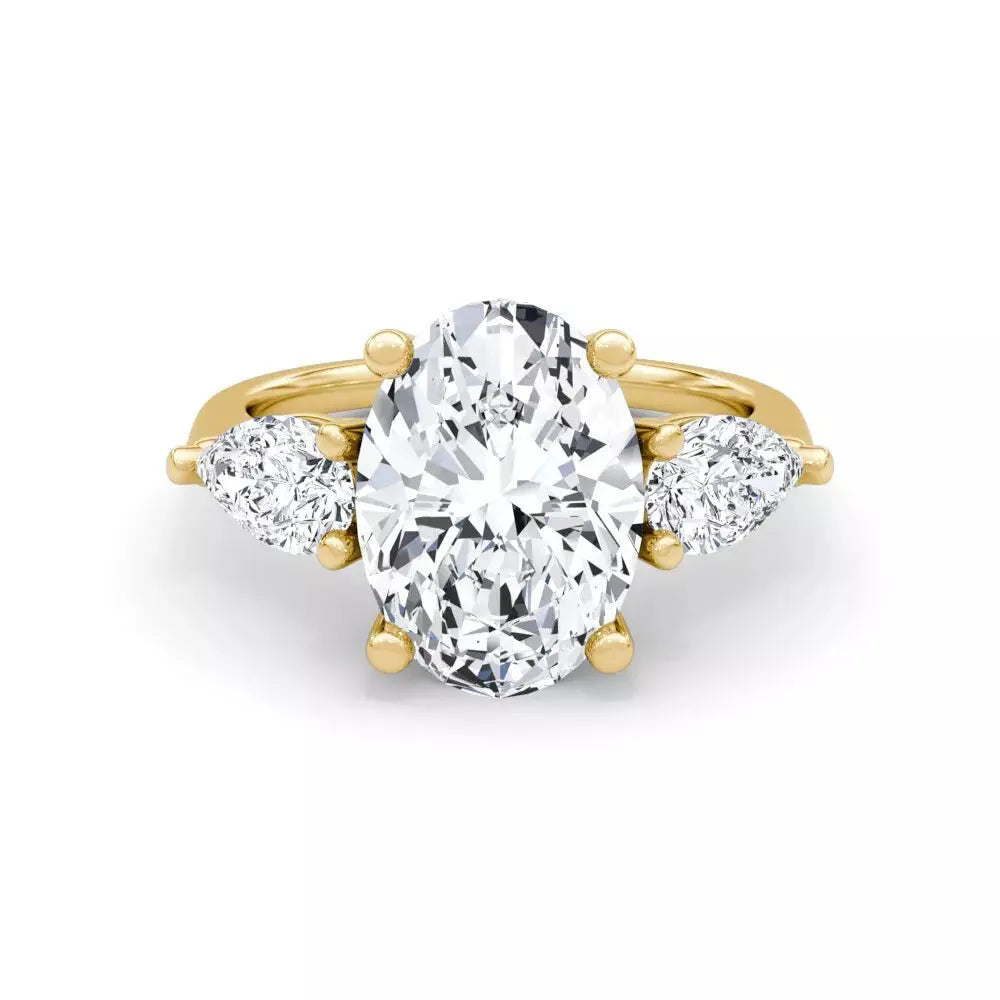 3.70 Carat Round Cut Lab Grown Diamond Engagement Ring in 14K White Gold - Future Jewelry