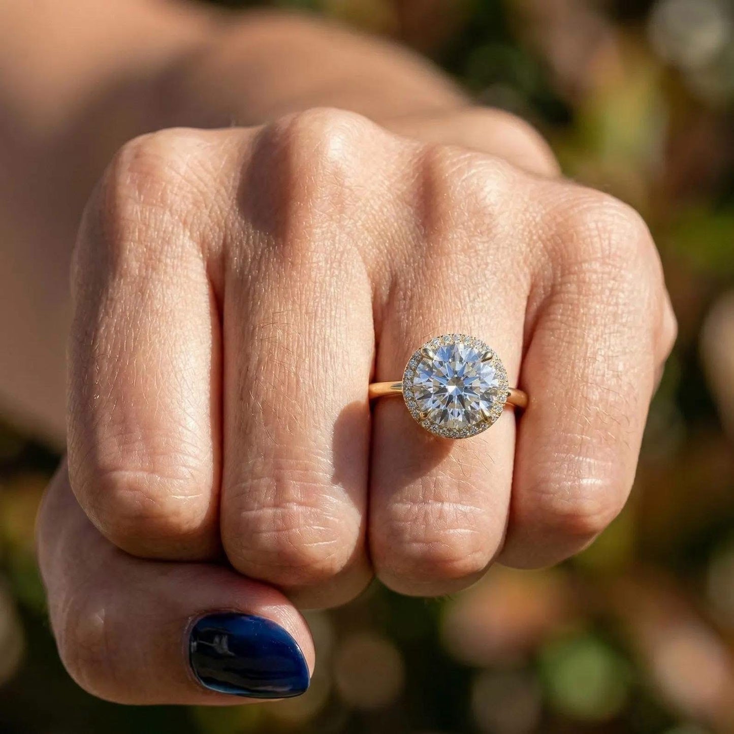 The Halo Crown Halo™ | 4 Carat Pink Lab Grown Diamond Halo Engagement Ring in 14K Yellow Gold | IGI Certified | Future Jewelry Certified | Limited Edition 1 of 34