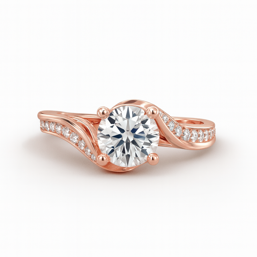 1.30 Carat Lab Grown Diamond Ring in 18k Yellow Gold