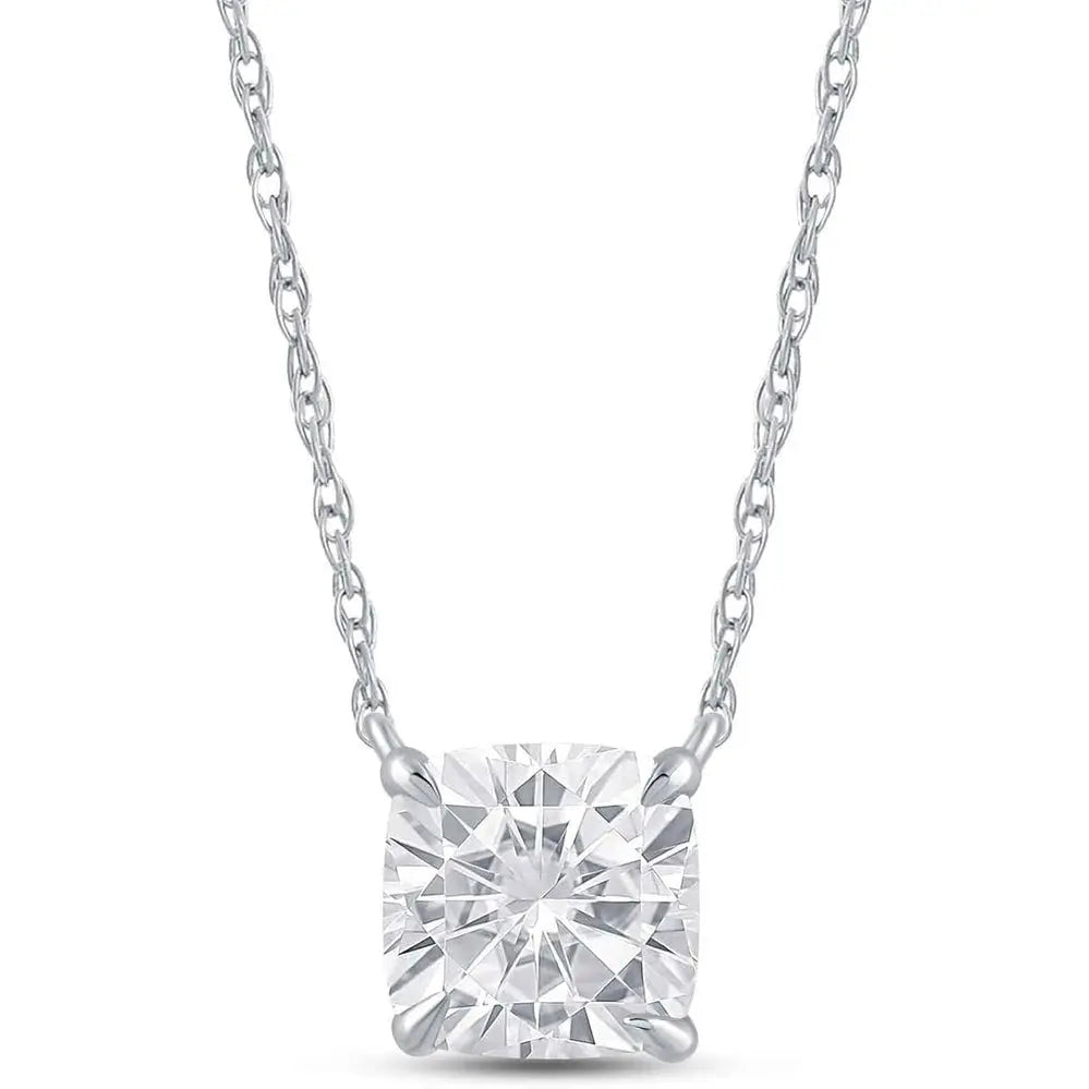 4 Carat Diamond Necklaces for Women | F VS Lab Grown Solitaire Diamond Necklace Pendants | Solid Gold Chain Included | Variety of Shapes to Choose From 