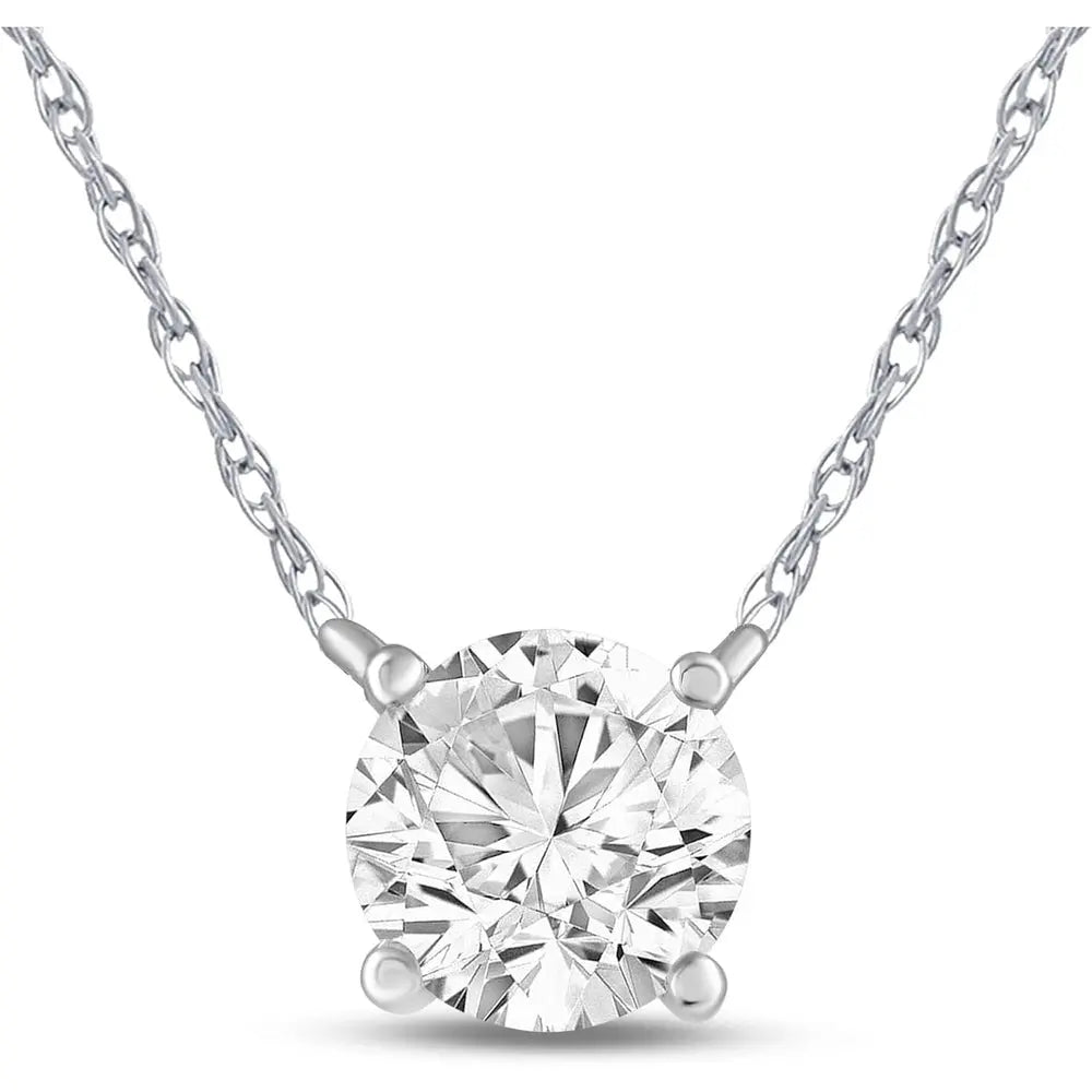 4 Carat Diamond Necklaces for Women | GH VS/SI Lab Grown Solitaire Diamond Necklace Pendants | Solid Gold Chain Included | Variety of Shapes to Choose From - Future Jewelry