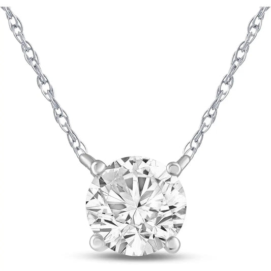 4 Carat Diamond Necklaces for Women | GH VS/SI Lab Grown Solitaire Diamond Necklace Pendants | Solid Gold Chain Included | Variety of Shapes to Choose From - Future Jewelry