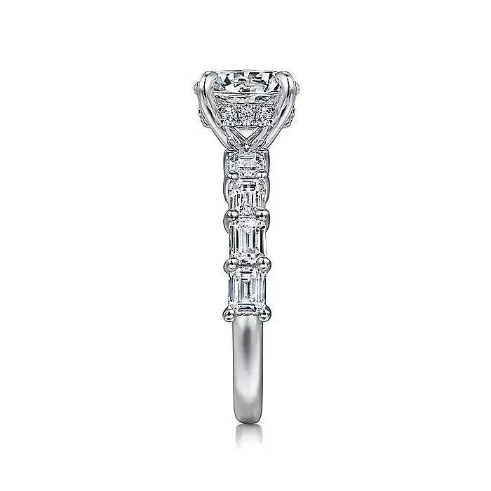4 Carat Diamond Ring in 14K or 18K White Gold - Future Jewelry