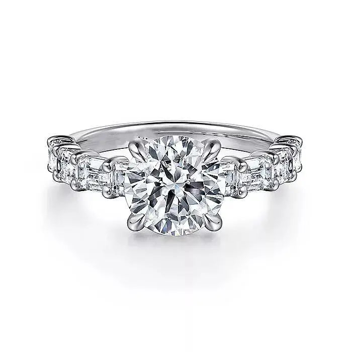 4 Carat Diamond Ring in 14K or 18K White Gold - Future Jewelry