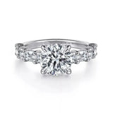 4 Carat Diamond Ring, 14K or 18K White Gold