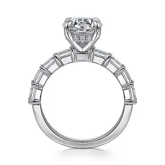 4 Carat Diamond Ring in 14K or 18K White Gold - Future Jewelry