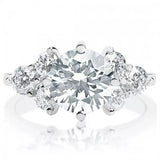 4 Carat Round Lab Grown Diamond Ring, 14K White Gold, IGI Certified