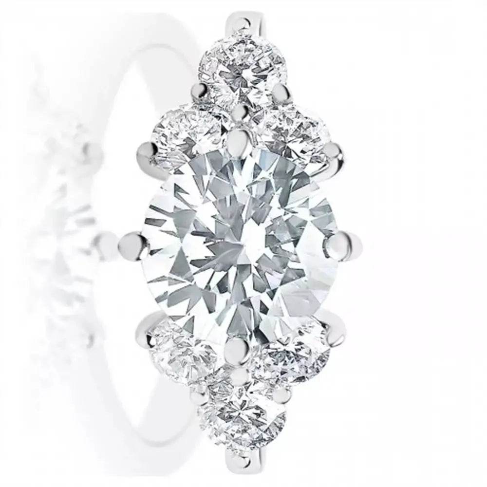 4 Carat Round Lab Grown Diamond Ring IGI 14K Gold Options - Future Jewelry