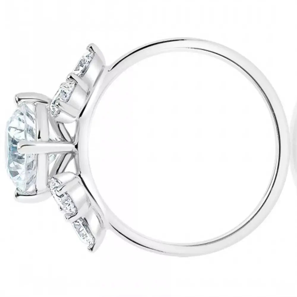 4 Carat Round Lab Grown Diamond Ring IGI 14K Gold Options - Future Jewelry
