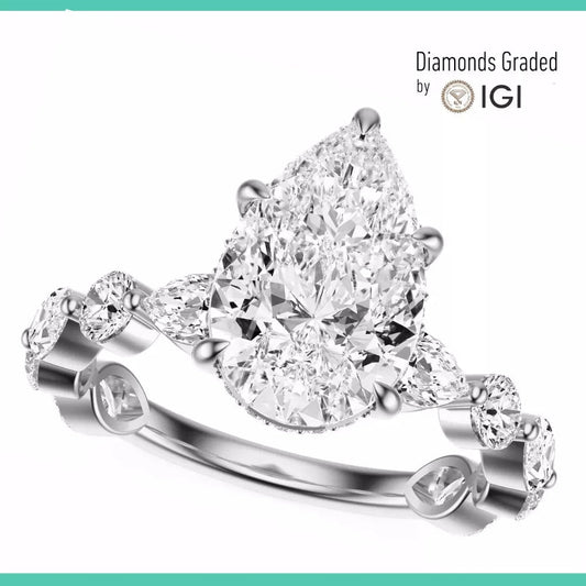 4.10 Carat Lab - Grown Diamond Engagement Ring in 14K White Gold - Future Jewelry