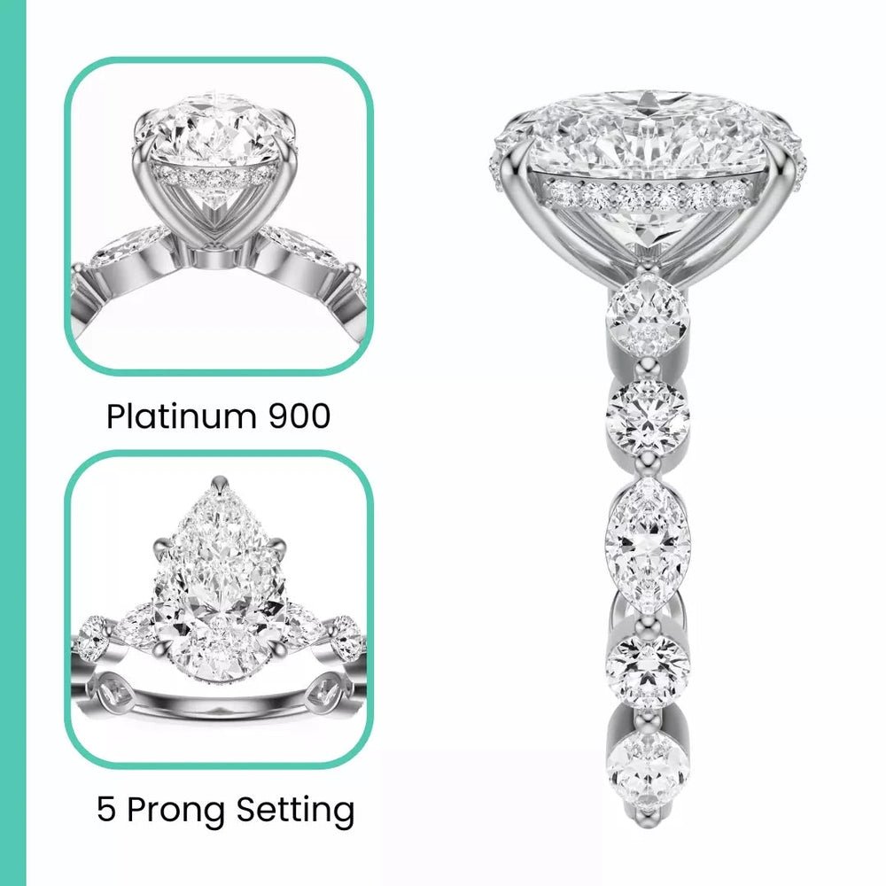 4.10 Carat Lab - Grown Diamond Engagement Ring in Platinum - Future Jewelry