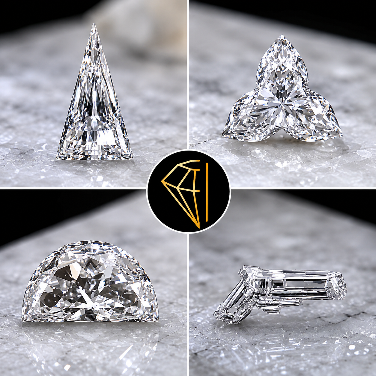 Custom Laser Diamond Cut - Available in any Shape in White or Yellow Gold for Bracelets, Necklaces, Earrings or Rings