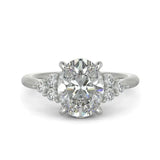 4.60 Carat Oval Diamond Ring, 14K White Gold