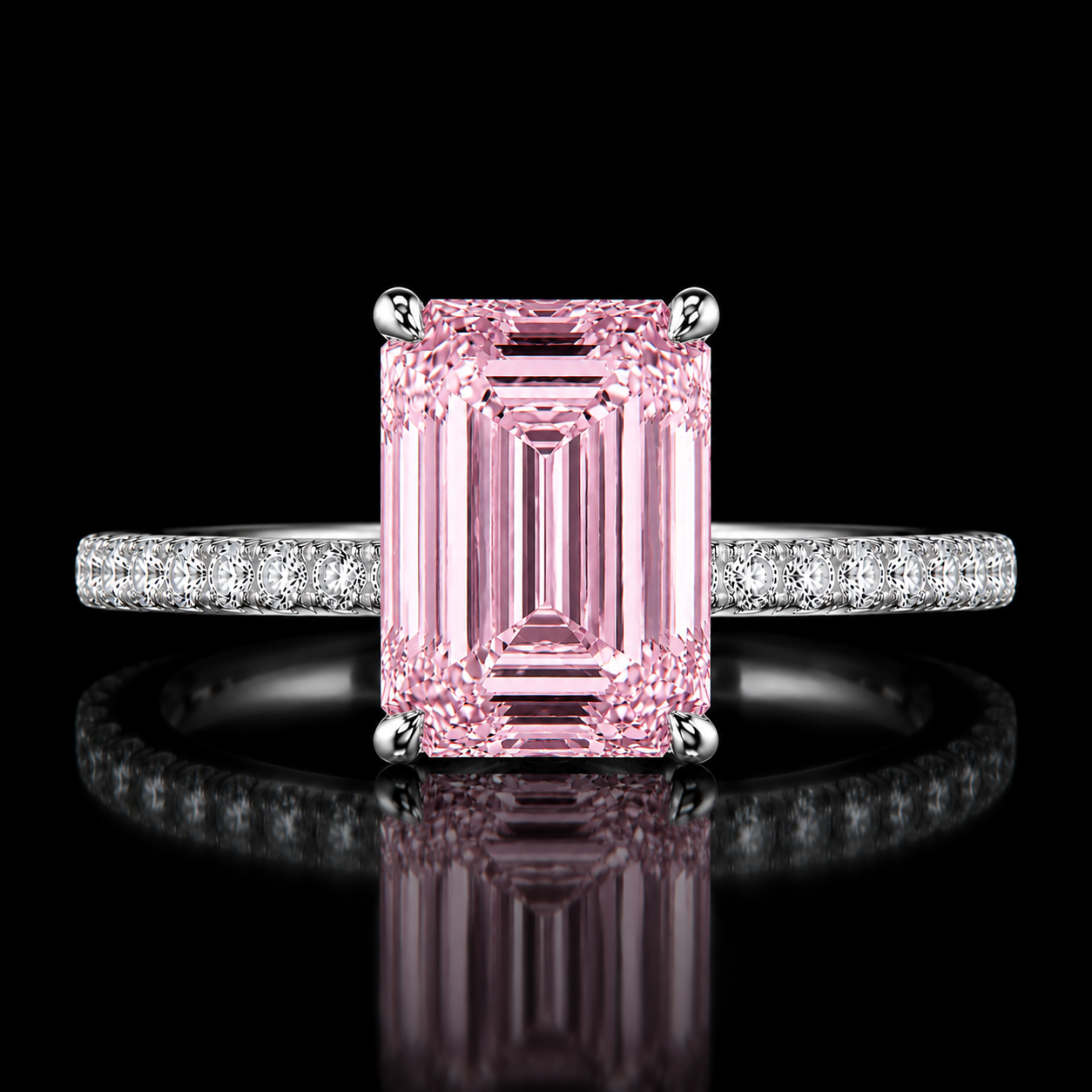 The Emerald Prestige™ Collection | 4 Carat Emerald Cut Lab Grown Diamond Ring