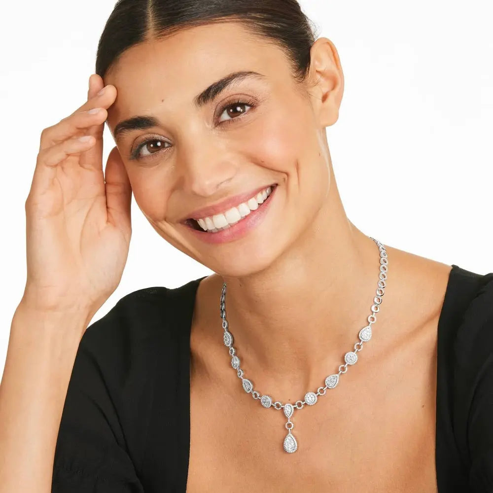 5.10 Carat Lab Grown Diamond Necklace in 14K White Gold, detail view - Future Jewelry