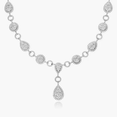5.10 Carat Lab Grown Diamond Necklace, 14K White Gold