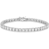 5 to 10 Carat Lab Grown Diamond Tennis Bracelet, 14K White Gold