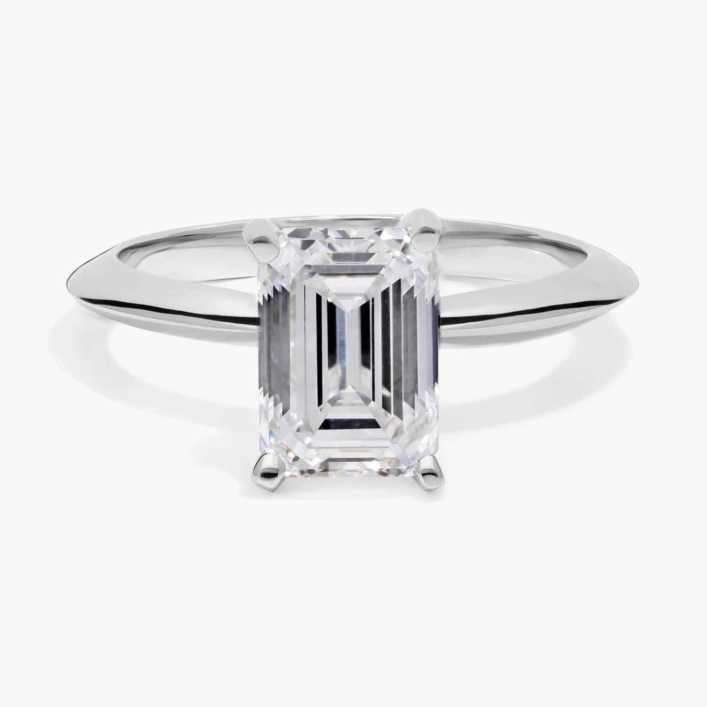 Blue Nile 2 Carat GIA Certified Emerald Lab Created Diamond Classic Four-Prong Solitaire Engagement Ring in 14K White Gold