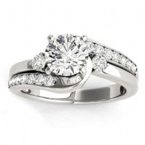 Swirl Design Diamond Engagement Ring Setting